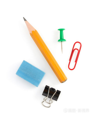 辦公用品 白色背景下的高效助手